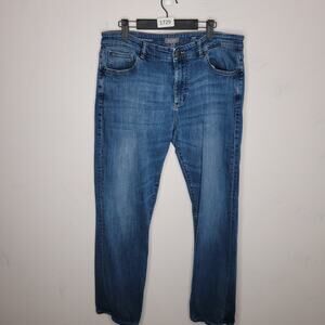 DL1961 Avery Modern Straight Epoxy Jeans Size 36x34 Blue Denim Pants